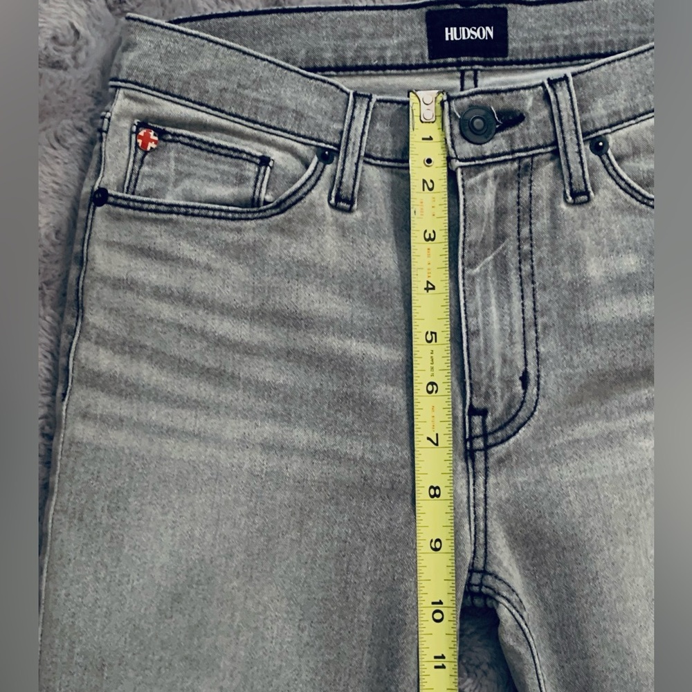 Hudson “Blair” Dark Gray High Rise Super Skinny Ankle Jeans • EUC • Size 27 - Picture 11 of 11